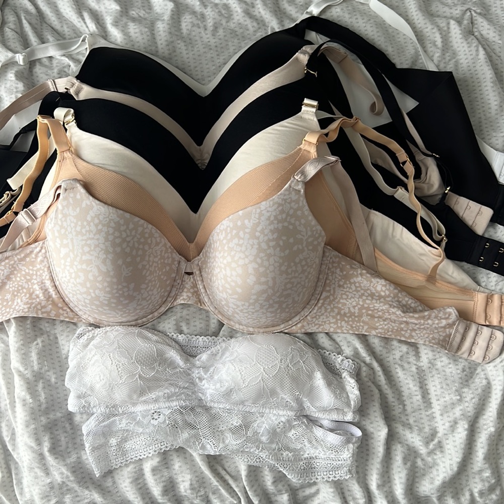 Lot of Bras - Mostly 36D - Warners, Thirdlove, Lively and case